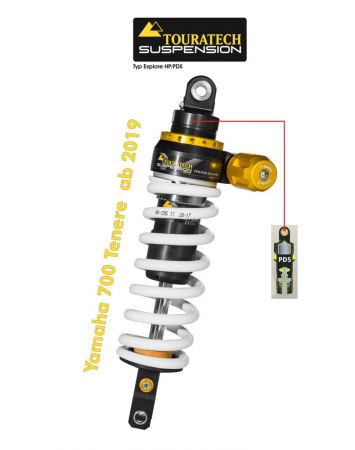 Touratech Suspension shock absorber for Yamaha 700 Tenere from 2019 Type Explore HP/PDS