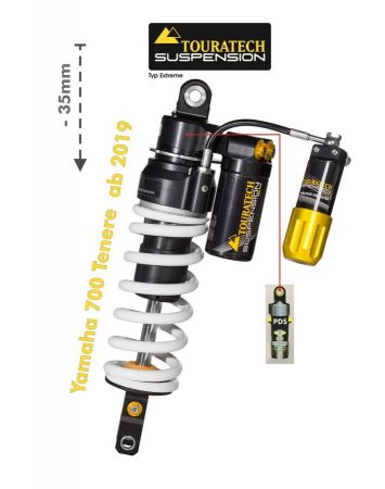 01-632-5871-0 Touratech Suspension lowering shock (-35mm) for Yamaha 700 Tenere from 2019 Type Extreme