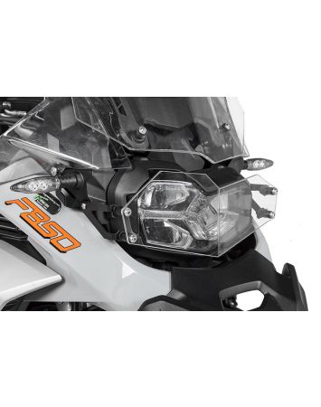 01-082-5091-0 Headlight protector makrolon with quick release fastener for BMW F900GS Adventure/ F850GS Adventure *OFFROAD USE ONLY*
