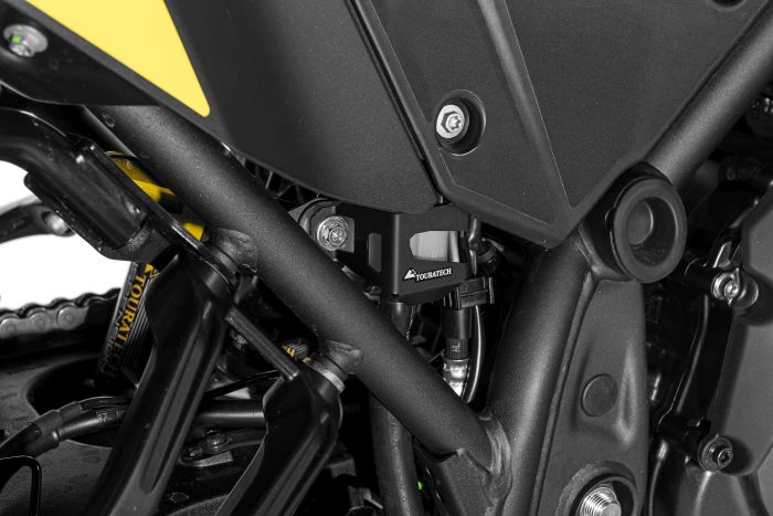 Black Homyl Motorcycle Rear Brake Fluid Reservoir Guard Cover Rear Brake Cylinder Guard for Yamaha Tenere 700 Parts Acc
