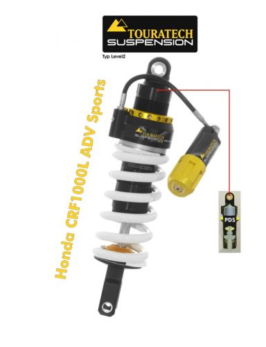 01-402-5862-0 Touratech Suspension shock absorber for Honda CRF1000L Adventure Sports from 2018 Type Level2/PDS
