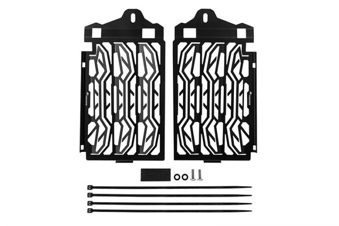 01-037-5015-0 Stainless steel radiator protector, black, BMW R1250GS/ R1250GS Adventure