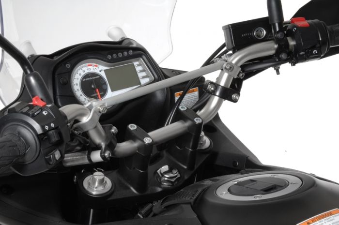 01-390-5255-0 Handlebar extension, 30 mm, Type 3, black, for Suzuki DL 650/V-Strom 650/DL1000, KTM LC4