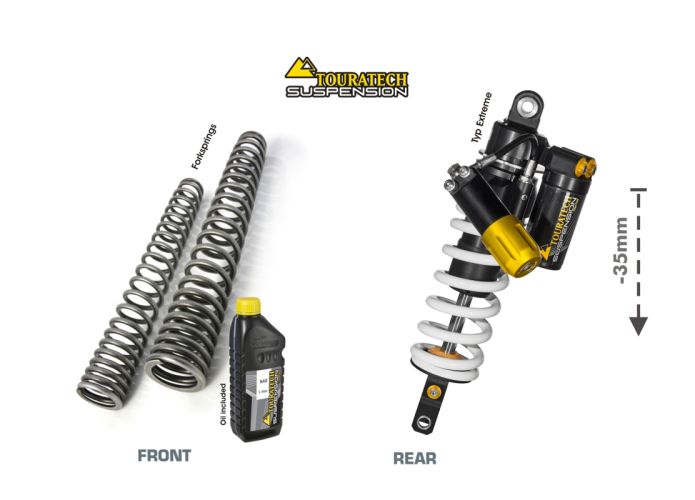 01-632-5866-0 Touratech Suspension WTE Extreme-SET lowering kit -35mm for Yamaha 700 Tenere from 2019