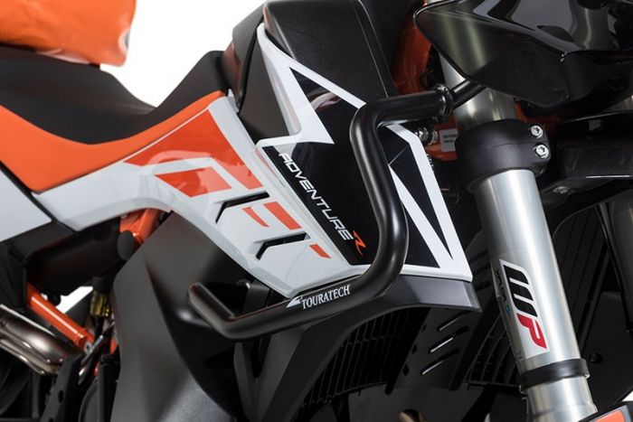 01-372-5161-0 Stainless steel fairing crash bar, black for KTM 890 Adventure (-2022)/ 890 Adventure R (-2022)/ 790 Adventure/790 Adventure R (-2022)