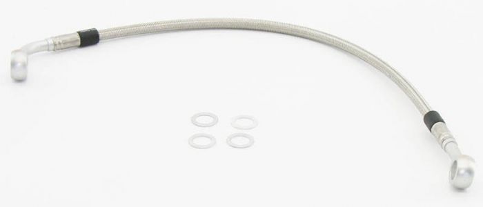 01-040-0338-0 PTFE steel braided brake lines for BMW F650GS / F650GS Dakar front  with ABS *upper line* 3 cm longer than the original
