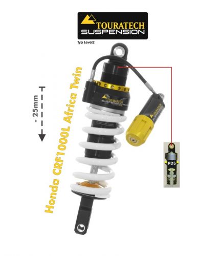 01-402-5866-0 Touratech Suspension lowering (-25mm) for Honda CRF1000L Africa Twin (2018-) Type Level2