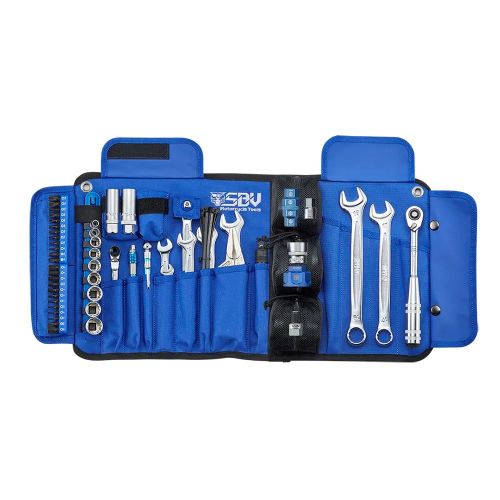01-070-2213-0 Touratech professional toolset for Honda, Kawasaki, Suzuki, Triumph and Yamaha motorcycles, 70 pieces