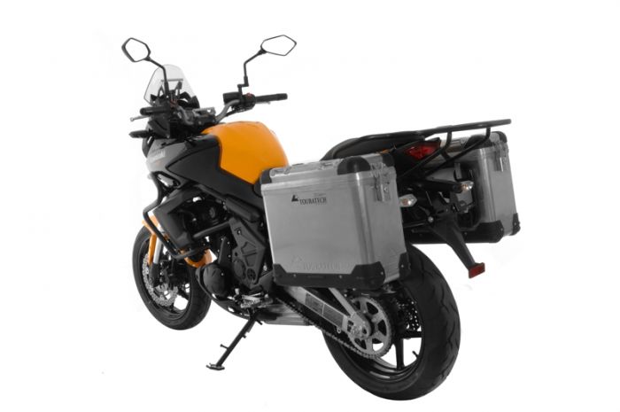 01-408-5750-0 ZEGA Pro aluminium pannier system 31/31 liter with steel rack black for Kawasaki Versys 650 (2010-2014)