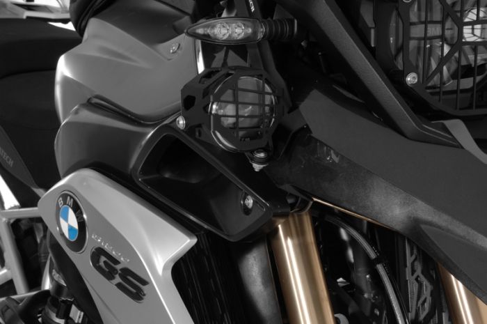 01-045-5473-0 Set of LED auxiliary headlights, fog right/full beam headlight left, black aluminium for BMW R1200GS from 2013