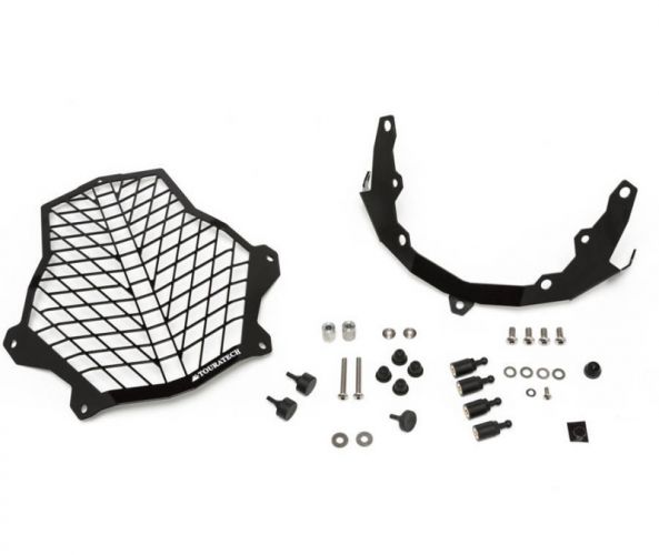 01-371-5095-0 Stainless steel black headlight protector with quick release fasteners, black bracket, for KTM 1050 Adventure/ 1090 Adventure/ 1190 Adventure/ 1190 Adventure R/ 1290 Super Adventure *OFFROAD USE ONLY*