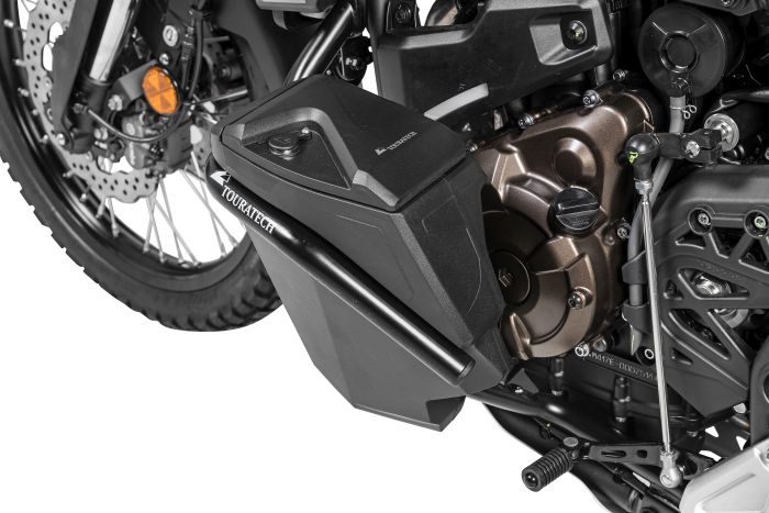 01-632-5168-0 Toolbox with engine crash bar - retrofit kit - left side, stainless steel, black for Yamaha Tenere 700