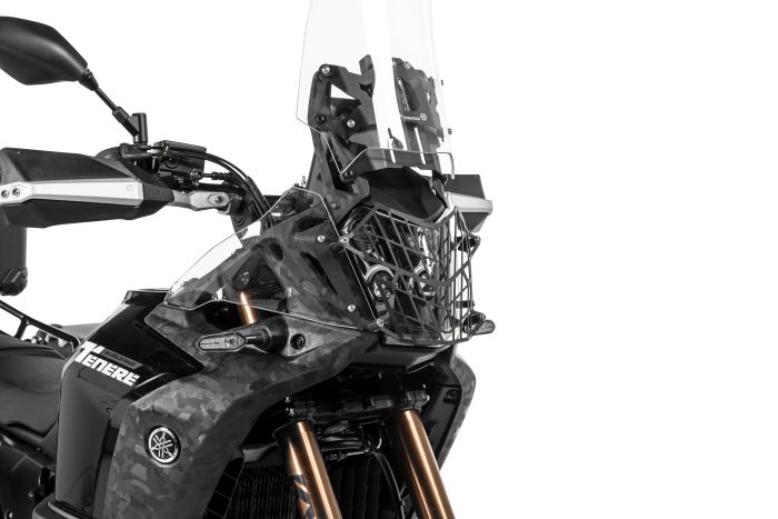 01-632-5096-0 Headlamp guard black with quick release fastener for Yamaha Tenere 700 World Raid *OFFROAD USE ONLY*