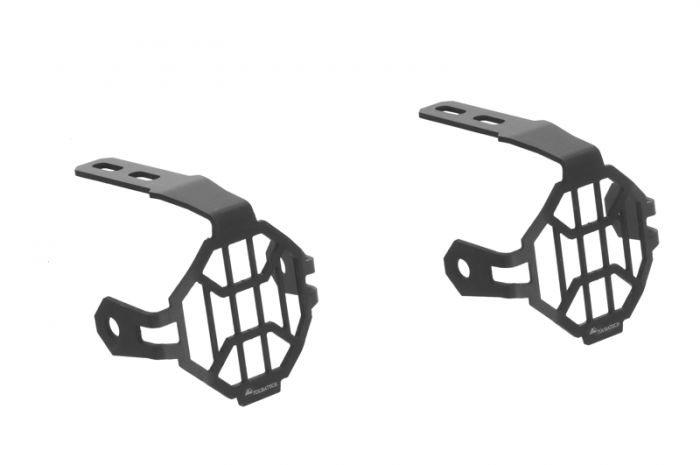 01-045-5468-0 Headlight protector for original BMW LED fog headlight, anodised aluminium, black (-2017) *OFFROAD USE ONLY*
