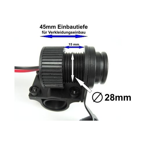 01-030-0029-0 Enchufe USB doble para motocicleta 12-24V para manillar de 22 mm / 25 mm