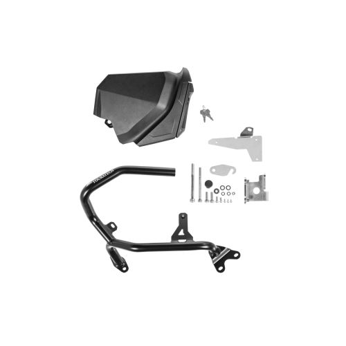 01-403-5159-0 Caja de herramientas con estribo de proteccion del motor - Kit de reequipamiento - izquierdo, inox, negro para Honda CRF1100L Africa Twin/ CRF1100L Adventure Sports