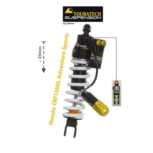 01-402-5873-0 Ajuste de suspension inferior Touratech(-25mm) para Honda CRF1000L Adventure Sports desde 2018 tipo Extreme