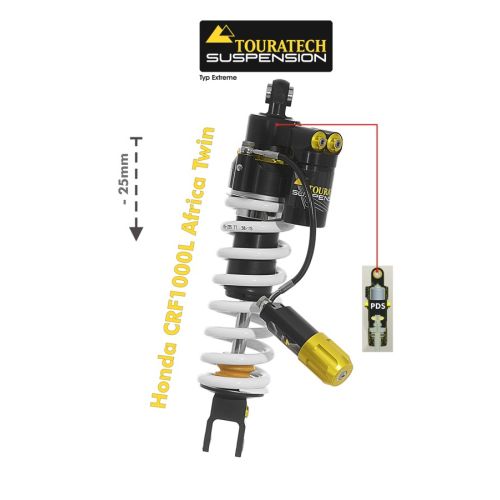 01-402-5878-0 Ajuste de suspension inferior Touratech(-25mm) para Honda CRF1000L Africa Twin 2015-2017 tipo Extreme