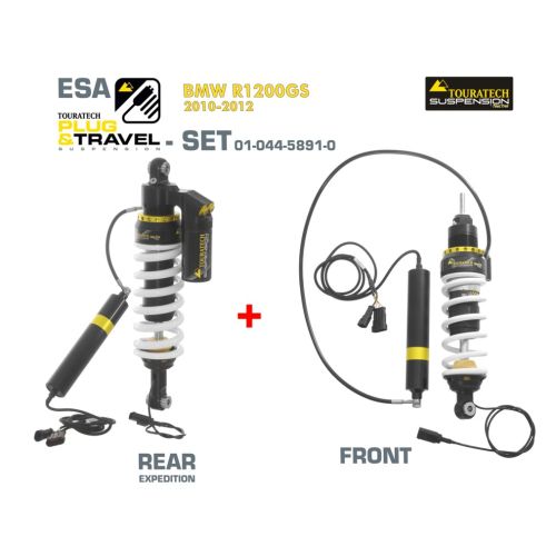 01-044-5891-0 Zestaw zawieszenia Touratech Suspension Plug & Travel ESA Expedition SET do BMW R1200GS Modele 2010-2012