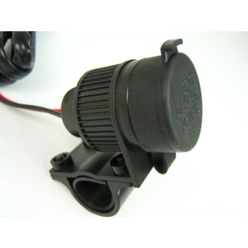 01-030-0029-0 Enchufe USB doble para motocicleta 12-24V para manillar de 22 mm / 25 mm