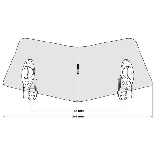 01-040-1381-0 Spoiler pour bulle de carenage Evo, teintee