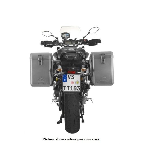 01-630-6100-0P ZEGA Mundo systeme de coffre aluminium 31/31 litres avec support acier inoxydable pour Yamaha MT-09 Tracer (2015-2017)