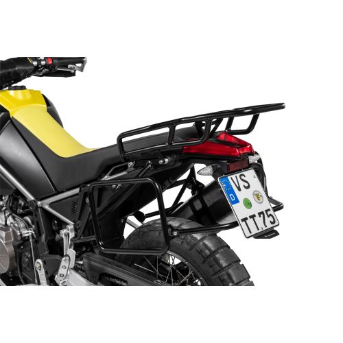 01-415-5560-0 Portamaletas de acero inoxidable, negro para Aprilia Tuareg 660