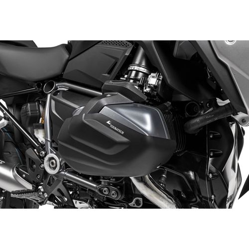 01-037-5132-0 Proteccion del cilindro de aluminio negro (juego) para BMW R1250GS / R1250R / R1250RS / R1250RT
