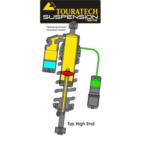 01-058-0011-0 Tubo amortiguador de la suspension Touratech para HONDA XRV750 Africa Twin RD07 (1993 -2003) modelo HighEnd