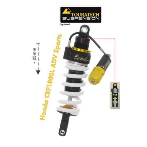 01-402-5867-0 Touratech Suspension lowering (-25mm) for Honda CRF1000L Adventure Sports (2018-) Type Level2