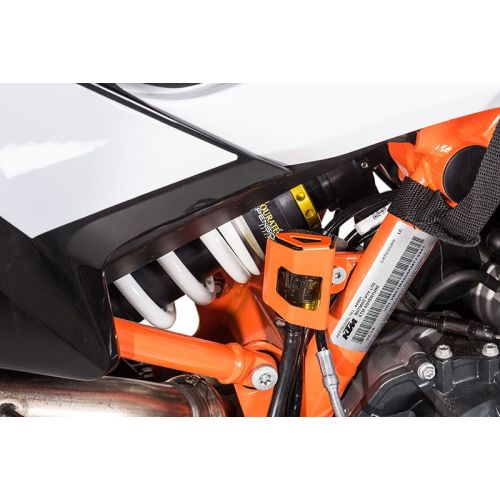 01-372-5030-0 Rear brake fluid reservoir guard, orange for KTM 890 Adv/ Adv R/ 790 Adv / Adv R/ 1290 S Adv (2021-)/Husqvarna Norden 901