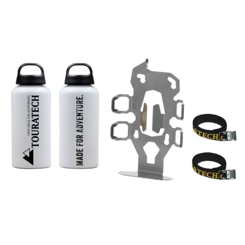 01-050-3217-0 ZEGA Pro2 soporte de botellas-doble con 2x Touratech aluminio botella 0,6 litros