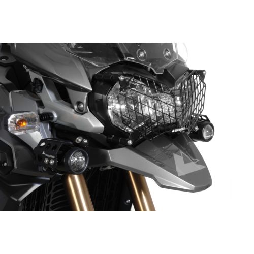 01-420-5095-0 Proteccion de acero para los faros, en negro, con cierre rapido para Triumph Tiger 800/ 800XC/ 800XCx y Tiger Explorer *OFFROAD USE ONLY*