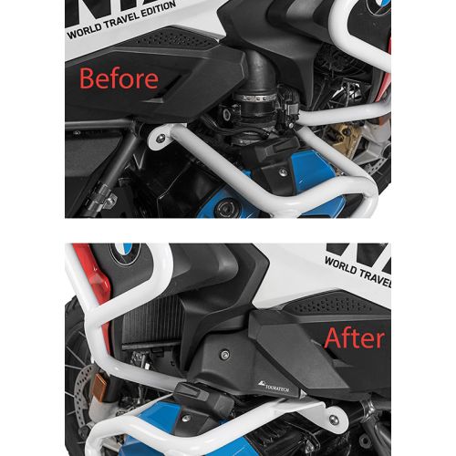 01-037-5495-0 Cache du boîtier papillon (set), noir pour BMW R1250GS/ R1200GS (LC) a partir de 2017