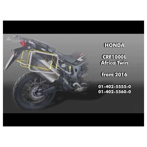 01-402-5555-0 Portamaletas de acero inoxidable para Honda CRF1000L Africa Twin (2015-2017)