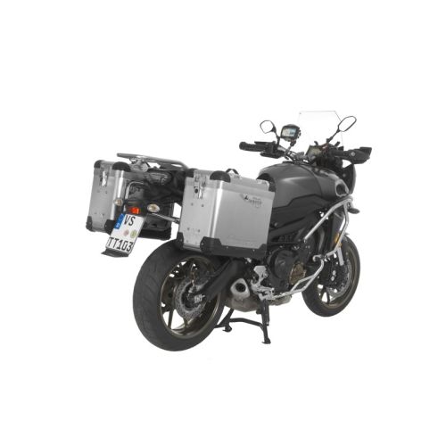 01-630-5760-0 ZEGA Pro système de coffre aluminium 38/38 litres avec support acier inoxydable noir pour Yamaha MT-09 Tracer (2015-2017)