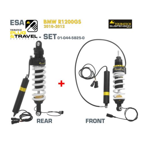 01-044-5825-0 KIT de suspension Plug & Travel-ESA Touratech pour BMW R1200GS, modeles 2010-2012