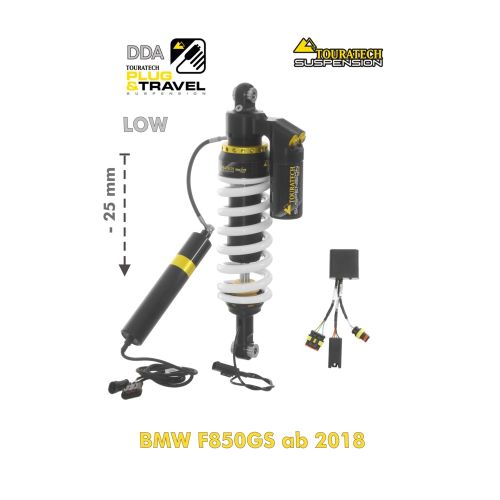 01-082-5865-0 Touratech Suspension lowering -25mm shockabsorber for BMW F850 GS from (2018-2023), DDA / Plug & Travel