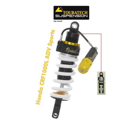 01-402-5862-0 Ressort-amortisseur Touratech Suspension pour la Honda CRF1000L Adventure Sports a partir de 2018 Type Level2/PDS