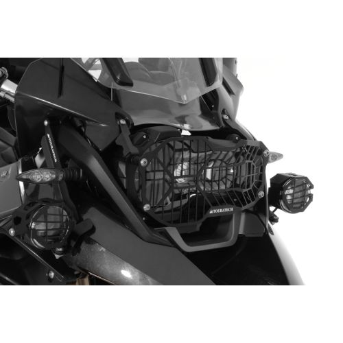 01-045-5095-0 Proteccion de acero inoxidable para los faros, negra, con cierre rapido para faro LED, para BMW R1250GS/ R1250GS Adventure/ R1200GS a partir de 2013/ R1200GS Adventure a partir de 2014 *OFFROAD USE ONLY*