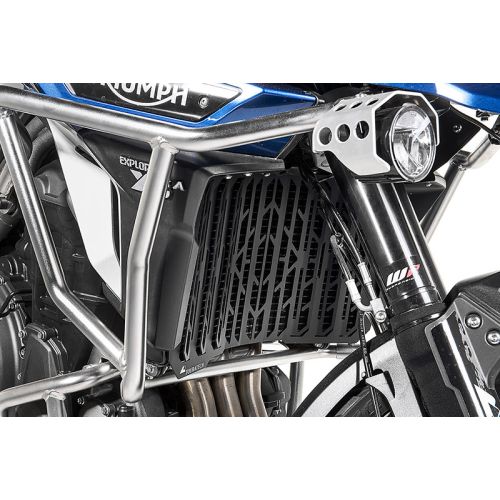 01-422-5017-0 Protector del radiador, negro anodizado para Triumph Tiger Explorer a partir de 2016