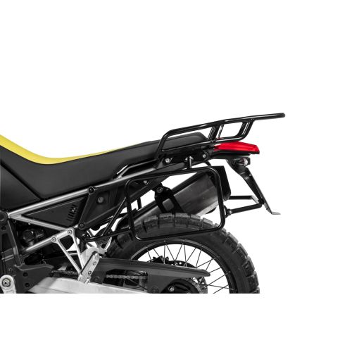 01-415-5560-0 Portamaletas de acero inoxidable, negro para Aprilia Tuareg 660