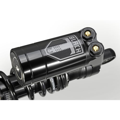 01-660-5811-0 BLACK-T Twin Shock Set Stage3 avec reservoir pour Harley Davidson FLH / FLTR Road Glide / Road King / Street Glide 2015-2020 (longueur 12 inch)