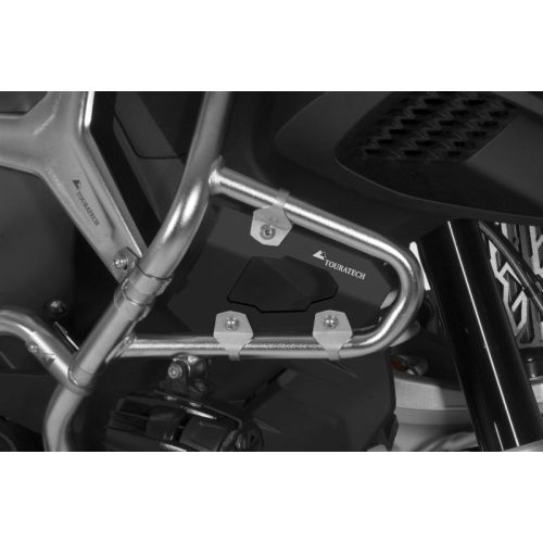 01-045-5167-0 Cache pour arceau de protection BMW R1200GS Adventure d'origine a partir de 2014, anodise argent/noir