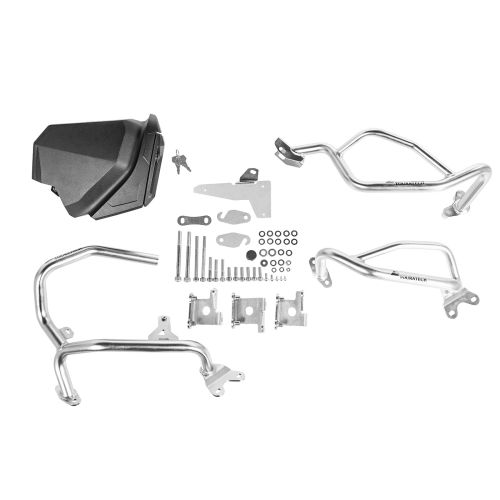 01-403-5165-0 Boîte a outils avec arceau de protection moteur DCT - complet - inox pour Honda CRF1100L Africa Twin / CRF1100L Adventure Sports