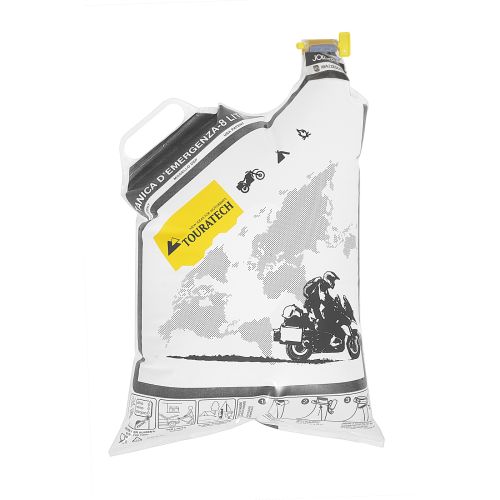 01-100-0032-0 Reservoir de carburant d'urgence Jollytank Touratech, jerricane pliable et jetable de 8 l