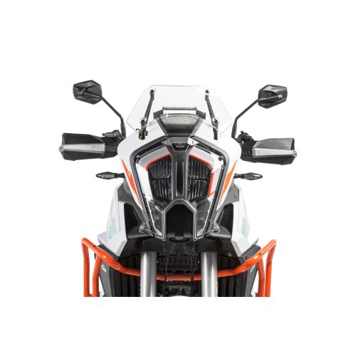 01-373-5090-0 Makrolon headlight protector with quick release fasteners, for KTM 1290 Super Adventure S/R (2021-) *OFFROAD USE ONLY*