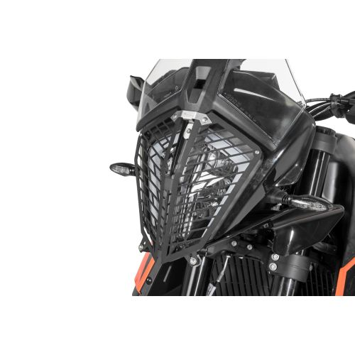01-372-5095-0 Headlamp guard, with quick release fastener for KTM 890 Adventure (-2022)/ 890 Adventure R (-2022)/ 790 Adventure / 790 Adventure R/ 390 Adventure *OFFROAD USE ONLY*