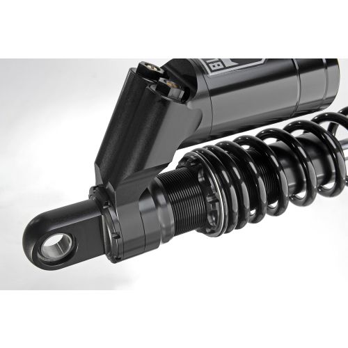 01-660-5811-0 BLACK-T Twin Shock Set Stage3 con deposito para Harley Davidson FLH / FLTR Road Glide / Road King / Street Glide 2015-2020 (longitud 12 pulgadas)