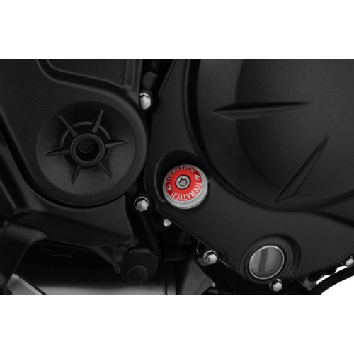 01-408-5231-0 Bouchon d'huile et outil special, rouge anodise, pour Kawasaki Versys 650 (a partir de 2012)/ Versys 1000